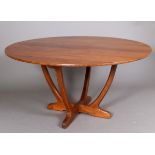 OLIVER MOREL (1916-2003) - COTSWOLD SCHOOL DINING TABLE, 1970 a large oval mahogany dining table,