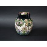 MOORCROFT GINGER JAR - ROMEO & JULIET a boxed modern Moorcroft lidded ginger jar in the Romeo &