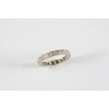 A DIAMOND FULL CIRCLE ETERNITY RING millegrain set with single-cut diamonds. Size K 1/2