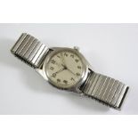 A GENTLEMAN'S STAINLESS STEEL OYSTER WRISTWATCH BY TUDOR the signed circular dial with Arabic