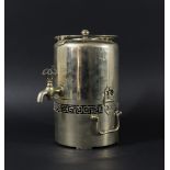 CHINESE PAKTONG TEA KETTLE, Qing dynasty, the cylindrical body with tap and a hinged double