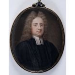 CHRISTIAN RICHTER Portrait of the Revd. Dr. Hicks of Worcester wearing clergyman's robes, half