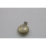 A GEORGE III SILVERGILT VINAIGRETTE resembling a pocket watch, with engraved decoration, inscribed