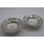 A PAIR OF GEORGE IV SCOTTISH DESSERT STANDS on lobed circular bases with embossed decoration,