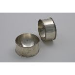 A PAIR OF VICTORIAN TRENCHER SALTS in the form of squat cylinders with reeded borders, crested, by