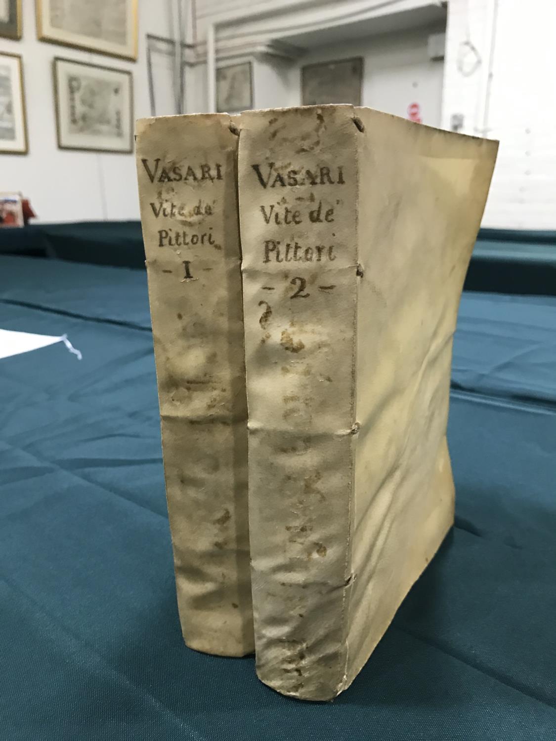 Vasari, Giorgio. Delle Vite De' piu Eccellenti Pittori, Scultori et Architetti, parts 1-3 bound in 2