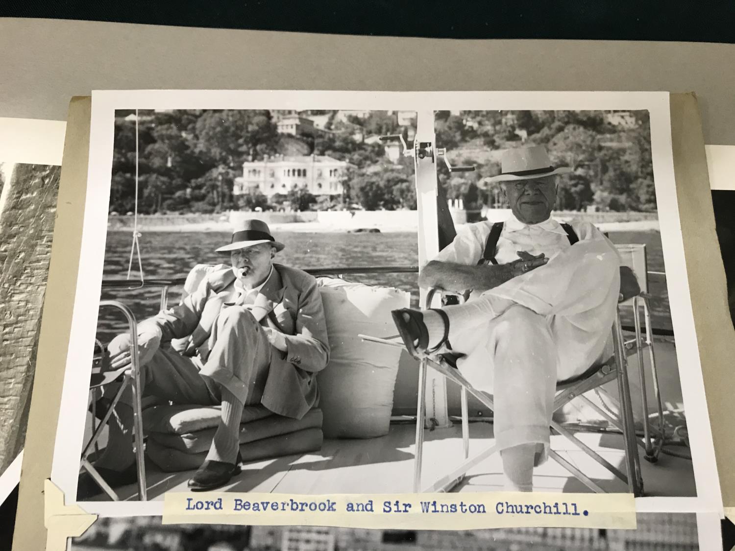 Lord Beaverbrook and Winston S. Churchill. A collection of photographs documenting the social and - Image 2 of 9