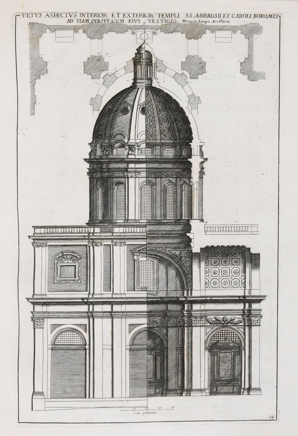 Rossi, Giovanni Giacomo de. Insignium Romae templorum prospectus, engraved title and 71 engraved