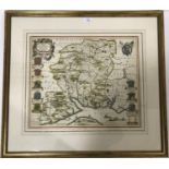 Blaeu, Willem. Hantonia, sive Southamptonensis comitatus Vulgo Hantshire, hand-coloured engraved