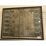 Speed, John. Wales, hand-coloured engraved map, English text verso, minor repair to fold, 508mm x