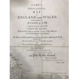 Cary, John. Cary's Reduction of His Large Map of England and Wales, with Part of Scotland, folding