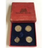A BOXED SET OF GEORGE VI MAUNDY MONEY. George VI Maundy Money dated 1950, comprising 4d, 3d, 1d.