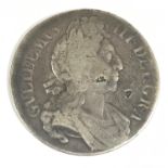 A WILLIAM III CROWN. A William III Crown dated 1696, edge Octavo. Obverse over-stamped and with