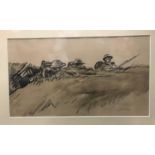 SIR MUIRHEAD BONE (1876 - 1953) A set of six colour lithographs, First World War Battlefield