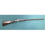 A 12 BORE LIVE PIGEON GUN BY J. MARSDEN. A mid 19th century 12 bore, percussion cap firing, single