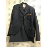 A COLLECTION OF R.A.F. UNIFORM TO INCLUDE A GREATCOAT. A collection of uniform comprising W.R.A.F