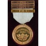 A GOLD BILLIARD ASSOCIATION MEDAL. The Billiard Association of Great Britain & Ireland,