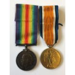 A GREAT WAR CASUALTY PAIR TO THE ROYAL HAMPSHIRE REGIMENT. A First World War pair comprising War