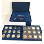THE ROYAL MINT OFFICIAL DIAMOND JUBILEE COLLECTION. A collection of 24 Silver Proof 'Crown Sized'