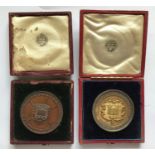 TWO OXFORD UNIVERSITY BOAT CLUB MEDALS. An 'Oxford University Eight Oar Trial Race' medal, 5cm,