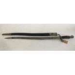 A BRITISH 1856 PATTERN BAYONET. A British 1856 Pattern Bayonet converted for the Martini Henry Rifle