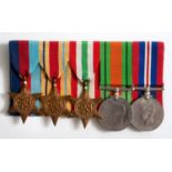 A SECOND WORLD WAR GROUP OF FIVE. A group of five Second World War medals comprising 1939-45, Africa