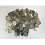 A COLLECTION OF SILVER AND PART SILVER VICTORIAN AND LATER COINAGE. A mixed lot to include