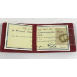 A SIR WINSTON CHURCHILL COMMEMORATIVE MEDAL. An 18ct Gold commemorative medal No A1010, 4.3g. by
