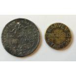 A NORTH DEVON TOKEN 'RING OF BELLS'. A 19th Century token, 2 1/2 Seage Exeter, Harvey N. Tawton,