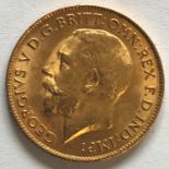 A GEORGE V HALF SOVEREIGN. A George V Half Sovereign dated 1915.