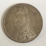 A VICTORIAN DOUBLE FLORIN. A Double Florin dated 1887.