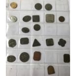A COLLECTION OF EARLY 20th CENTURY TOKENS FROM J.SALMON AND OTHERS. A collection of hammered pressed