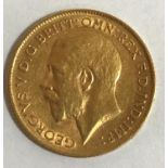 A HALF SOVEREIGN. A George V half Sovereign dated 1912.