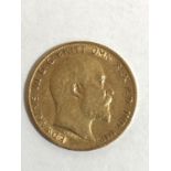 A HALF SOVEREIGN. An Edward VII half Sovereign dated 1905.