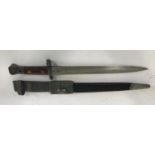 A BRITISH 1888 PATTERN BAYONET AND SCABBARD. A Victorian Lee Metford 1888 Pattern Bayonet MkII, with