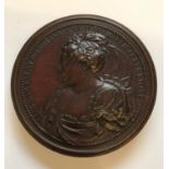 FERDINAND DE ST URBAIN: MEDALLION CELEBRATING THE DUCHESS OF ORLEANS. A bronze medallion, obverse: