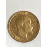 A HALF SOVEREIGN. An Edward VII half Sovereign dated 1906.