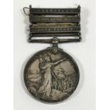 A QUEEN'S SOUTH AFRICA MEDAL TO A CASUALTY. A Queen's South Africa Medal with three clasps: Cape