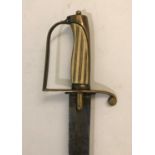 A 1788 PATTERN CAVALRY SWORD. A 1788 Pattern Light Cavalry Sword with curved blade with fullers to
