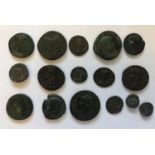 A COLLECTION OF ROMAN COINS TO INCLUDE NERVA, HADRIAN AND OTHERS. A copper As of Nerva (96-98)