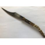 A SPANISH FOLDING KNIFE 'BEAUVOIR' WITH DECORATIVE HANDLE. A Spanish folding knife, the 15cm blade