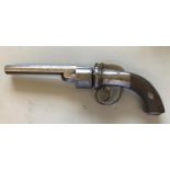 A TRANSITIONAL TRANTER STYLE REVOLVER. A Tranter style rvolver with a 13.3cm octagonal barrel and
