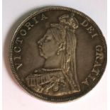 A VICTORIAN DOUBLE FLORIN. A Victorian Double Florin, Jubilee Coinage, dated 1889.