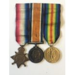 A FIRST WORLD WAR TRIO TO THE QUEEN'S REGIMENT. A group of three comprising 1914-15 Star named to