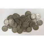 A COLLECTION OF HALFCROWNS. A collection of silver and part silver Halfcrowns: 1920, 1921 (4),