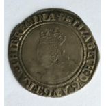 AN ELIZABETH I HAMMERED SHILLING. An Elizabeth I hammered shilling, mm Cross crosslet for 1560-1.