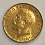 A HALF SOVEREIGN. A George V half Sovereign dated 1911.