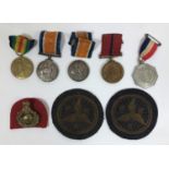 A FIRST WORLD WAR PAIR AND OTHERS. A Great War pair named to M-316108 Private A.E. Cattley A.S.C.