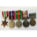 A COLLECTION OF FIVE MEDALS INCLUDING A NAVAL GENERAL SERVICE MEDAL. A group comprising Italy