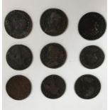 A COLLECTION OF FARTHINGS CHARLES II TO GEORGE I. Farthings 1673, 1674, 1675, 698, 1699, 1700,